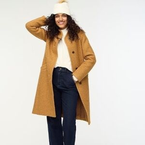 J. Crew Textured Wool Blend Coat Teddy Jacket Size 8 NWT